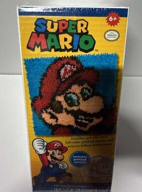 Dimensions Super Mario Latch Hook Kit 12x12